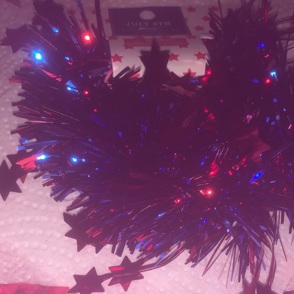 NEW Festive Red White Blue elastic ponytail holder hair accessory 4th of July